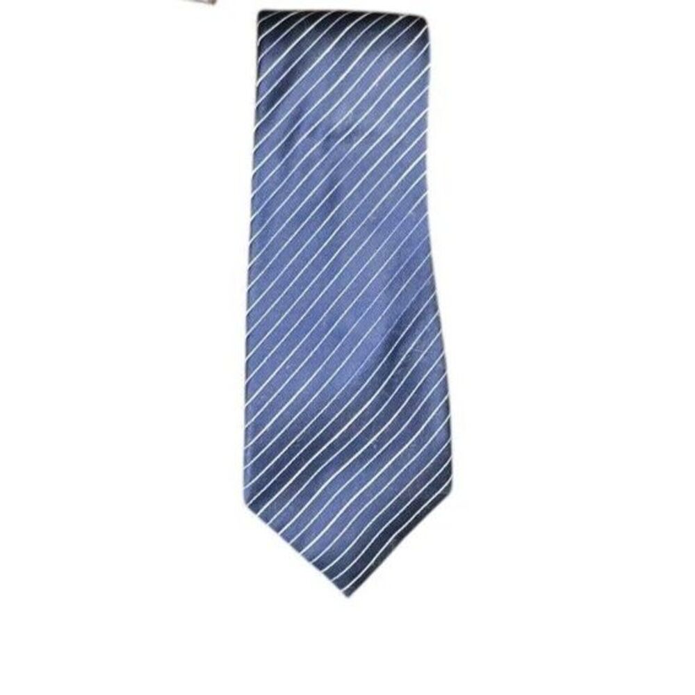 Donald‎ J. Trump Men's Necktie Vintage Striped Silk Navy Blue/White